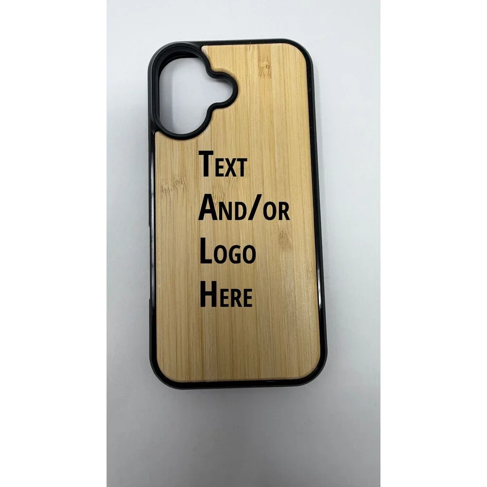 Custom Laser Engraved Wood Backing Phone Case For The Iphone 17